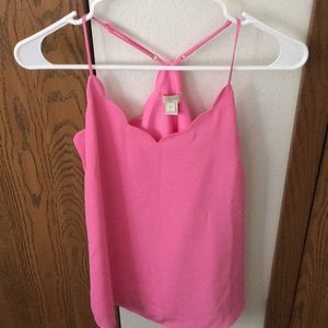 Pink j crew tank top